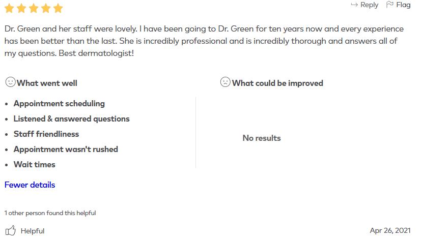 healthgrades review dr michele green md 4