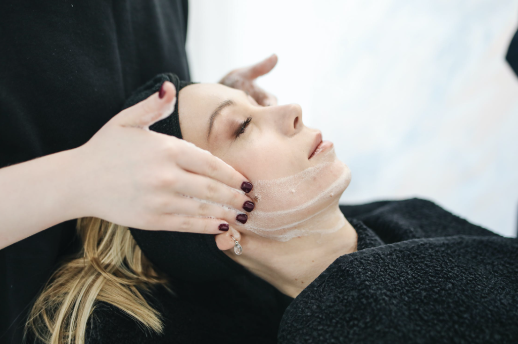 woman getting skin care treatment