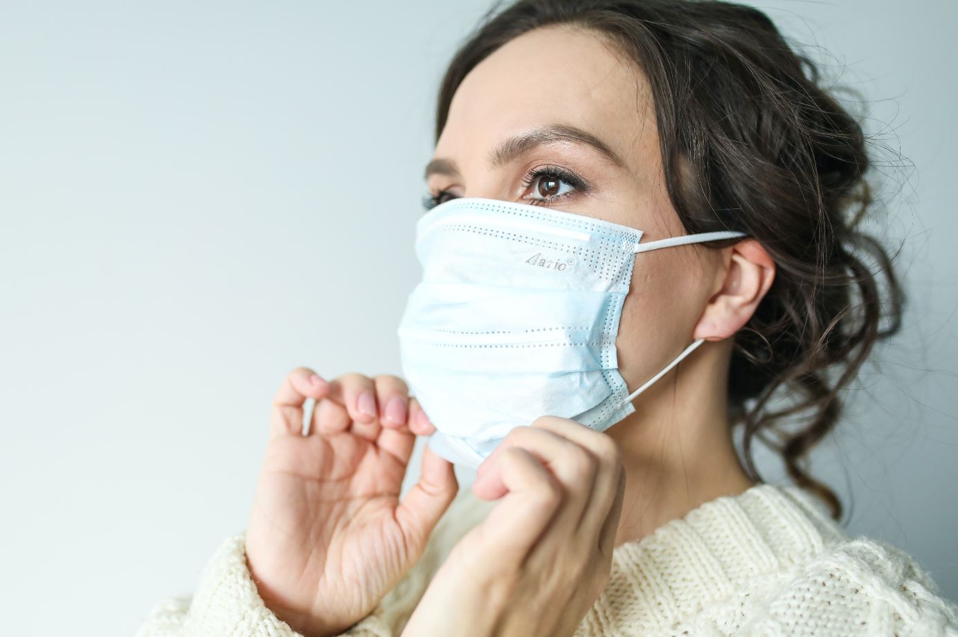 woman wearing a face mask: image source - pexels